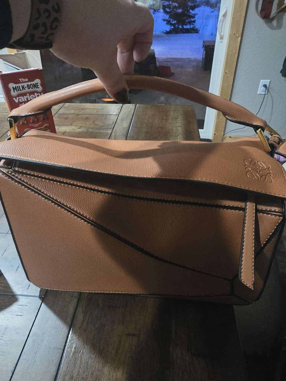 Loewe Tan Puzzle Top-Handle Leather Bag